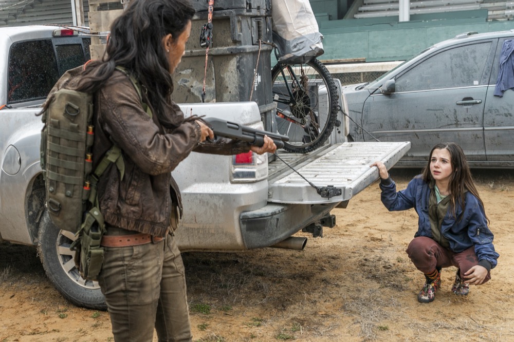 Danay Garcia as Luciana, Alexa Nisenson as Charlie - Fear the Walking Dead _ Season 4, Episode 7 - Photo Credit: Richard Foreman, Jr/AMC