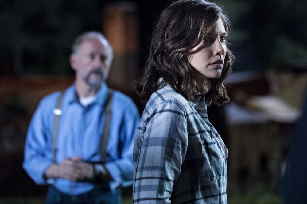 Lauren Cohan as Maggie Rhee, Xander Berkeley as Gregory - The Walking Dead _ Season 9, Episode 1 - Photo Credit: Jackson Lee Davis/AMC