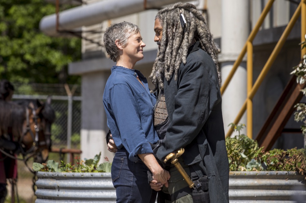 Khary Payton as Ezekiel, Melissa McBride as Carol Peletier - The Walking Dead _ Season 9, Episode 1 - Photo Credit: Jackson Lee Davis/AMC