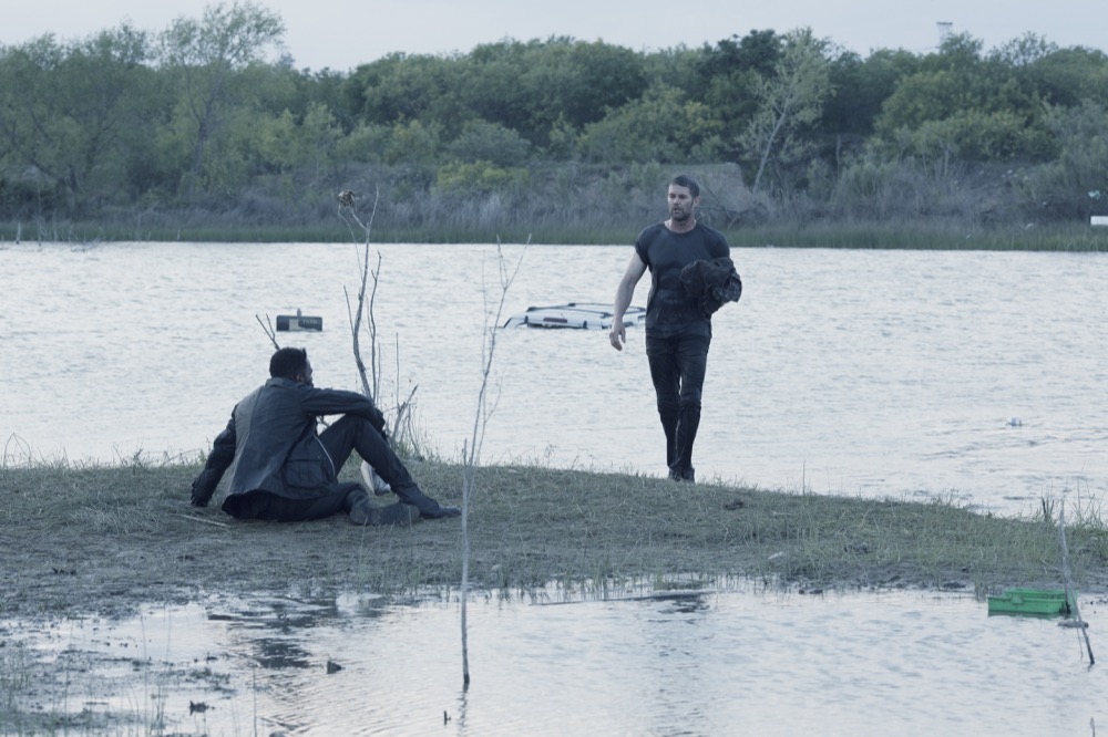 Garret Dillahunt as John Dorie, Colman Domingo as Victor Strand - Fear the Walking Dead _ Season 4, Episode 13 - Photo Credit: Ryan Green/AMC