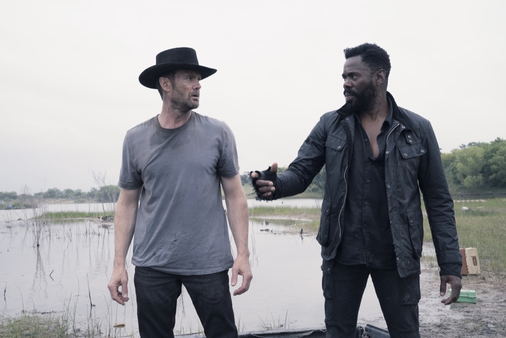 Colman Domingo as Victor Strand, Garret Dillahunt as John Dorie - Fear the Walking Dead _ Season 4, Episode 13 - Photo Credit: Ryan Green/AMC