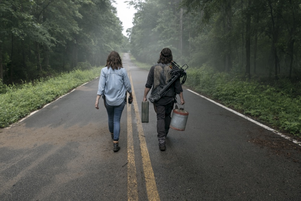 Norman Reedus as Daryl Dixon, Lauren Cohan as Maggie Rhee - The Walking Dead _ Season 9, Episode 3 - Photo Credit: Gene Page/AMC