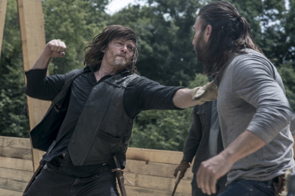 Norman Reedus as Daryl Dixon, Zach McGowan as Justin - The Walking Dead _ Season 9, Episode 2 - Photo Credit: Jackson Lee Davis/AMC