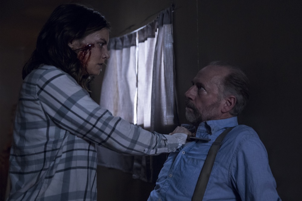 Lauren Cohan as Maggie Rhee, Xander Berkeley as Gregory - The Walking Dead _ Season 9, Episode 1 - Photo Credit: Jackson Lee Davis/AMC