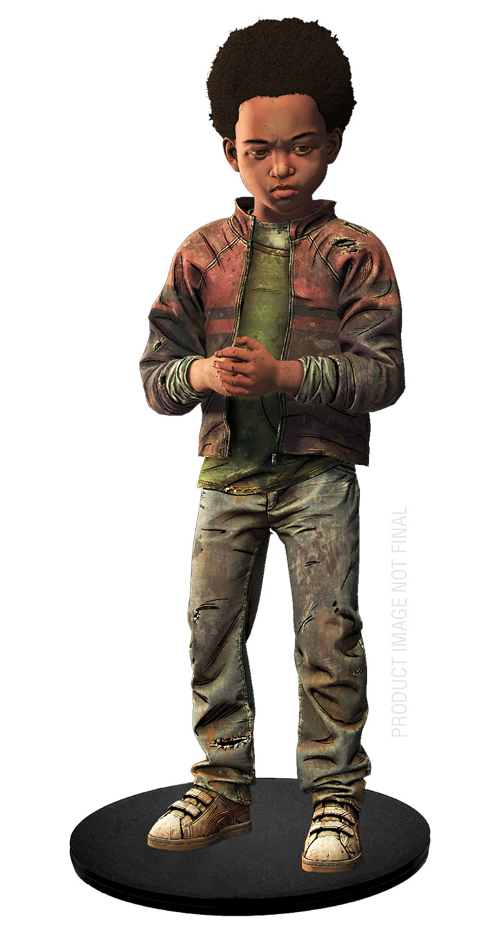 the walking dead lee and clementine statue