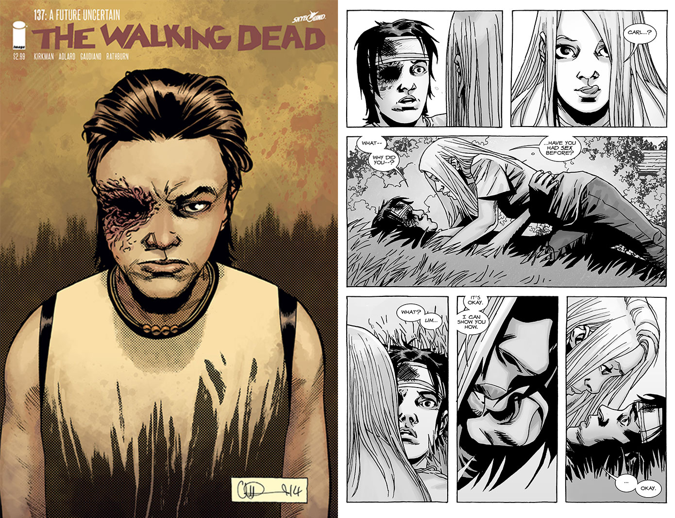 walking dead comic carl death