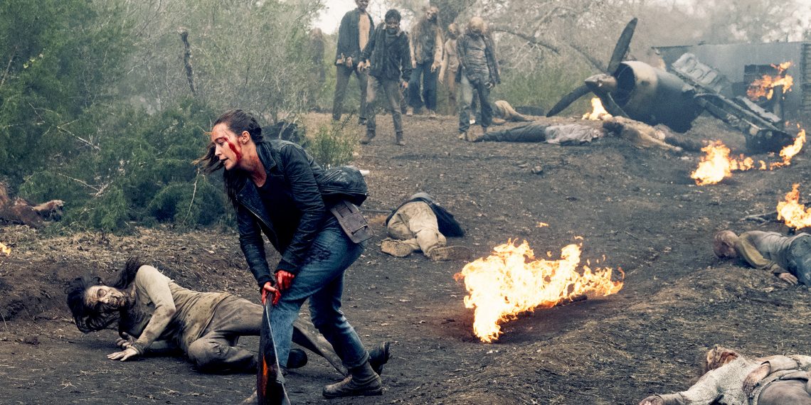 Alicia Battles Walkers With A Propeller In Fear the Walking Dead Clip