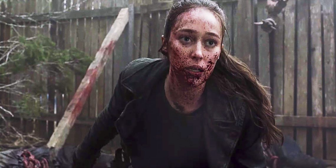 Alicia Gets Radiated Walker Blood On Her In Harrowing Fear the Walking Dead Clip