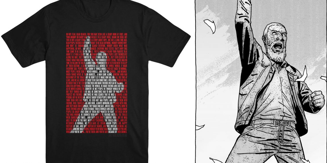 Rick Grimes In Memoriam Walking Dead Shirt Announced for SDCC