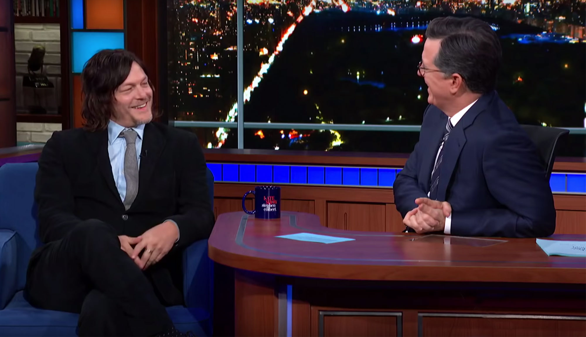 Norman Talks Walking Dead, Peter Fonda, and His Cat On Colbert