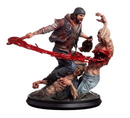 the walking dead lee and clementine statue