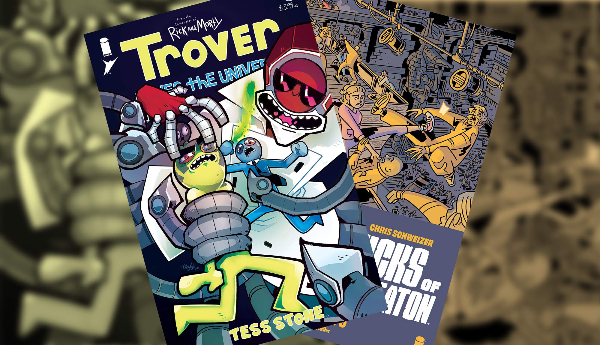 Trover Saves THE UNIVERSE #3 AND SIX SIDEKICKS OF TRIGGER KEATON #5