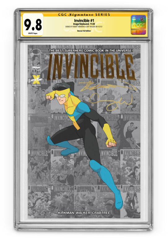 Invincible #1 Bronze Foil Signed by Robert Kirkman & Cory Walker - CGC Signature Series