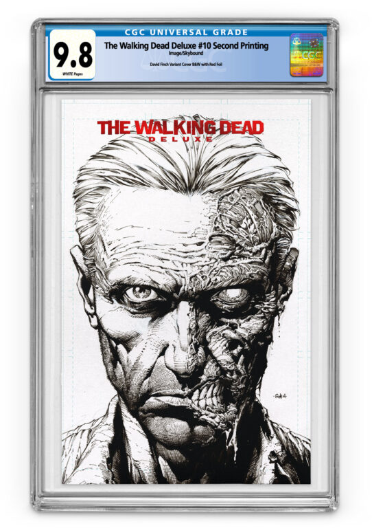 The Walking Dead Deluxe #10 Second Printing B&W with Red Foil