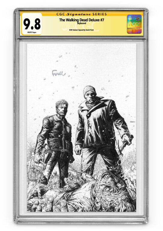 The Walking Dead Deluxe #7 Full Art B/W Variant Signed By David Finch - CGC Signature Series (CGC 9.8) 