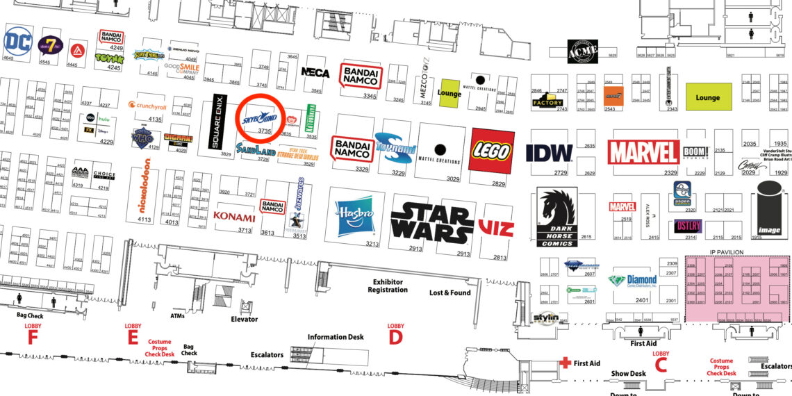 San Diego Comic-Con 2023 Exhibitors Map