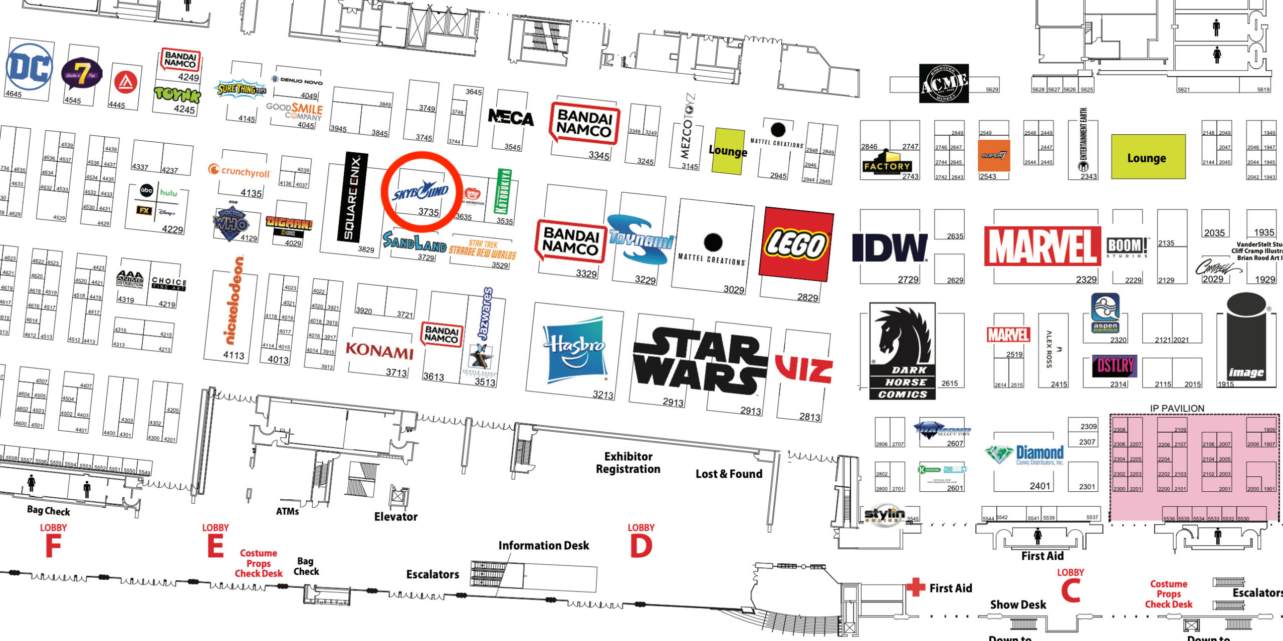 San Diego ComicCon 2023 Exhibitors Map Skybound Entertainment