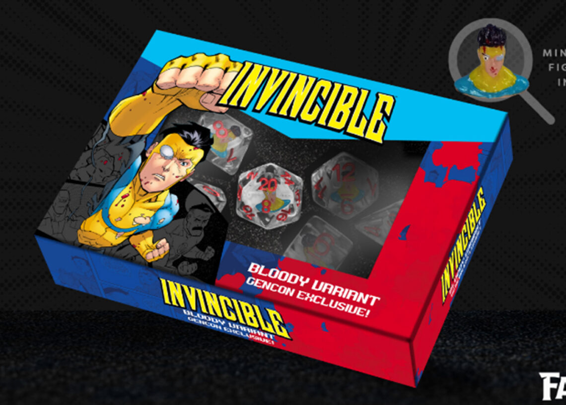 Limited Edition Skybound & FanRoll Invincible Dice Set Release at Gen Con 2024!
